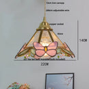 DecorBites™ Butterfly Pink LED Pendant Lamp Walnut Wood Glass Nordic Modern Home Decor