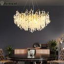 DecorBites™ Crystal LED Chandelier: Luxury Pendant Lamp for Home Decor