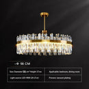 DecorBites™ Gold Round Crystal Pendant Light Chandelier for Bedroom and Living Room