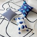 DecorBites™ Luxe Blue Tufted Pillowcase Embroidered Decor for Home Sofa 45x45cm 30x50cm