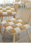 DecorBites™ Corduroy Cushion: Plaid Thickened Office Chair, Dining Chair, Sofa Floor Cushion