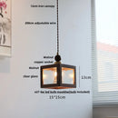 DecorBites™ Amber Glass LED Pendant Light - Modern Nordic Design with Iron Base