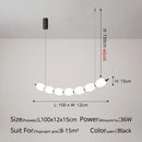 DecorBites™ Bead Nordic Chandelier: Stylish Dining Room Pendant Light for Bar Table Adding Ambiance
