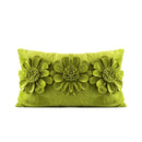 DecorBites™ 3D Velvet Flower Pillow Covers in Yellow Beige 45x45cm