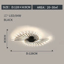 Modern gold starburst led indoor ceiling light for bedroom