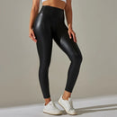 Women PU Leather Leggings – High-Waist Oversized Trendy Yoga Pants