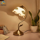 DecorBites™ Glass Flower Led Desk Lamp, Dimmable Modern Table Lamp for Bedroom, Living Room
