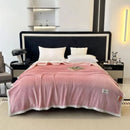 DecorBites™ Cozy Flannel Nap Blanket - Solid Color Warmth