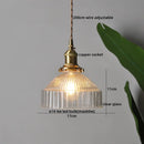 DecorBites™ Japanese Style LED Pendant Lamp Copper Glass Hanging Light Fixtures