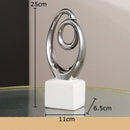 DecorBites™ Gold Chain Abstract Ceramic Statue Desk Decoration Ornaments Sculpture Aesthetics
