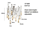 DecorBites™ Gold Chrome LED Chandelier for Dining Room - 2025 Marble Design