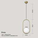 DecorBites™ Glass Ball Pendant Lamp: Elegant Dining Room Light Fixture, Gold Finish