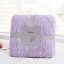 DecorBites™ Cozy Jacquard Plush Blanket: Soft Winter Sofa Throw, Office Travel Nap Shawl