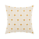 DecorBites™ Embroidered Flora Cotton Canvas Pillow Cover 30x50cm Yellow Zigzag Sham