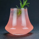 DecorBites™ Crystal Whiskey Glass Tumbler | Wind Edge Shape Spirits Cup | Thick Bottom Glass