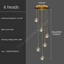 DecorBites™ Crystal Stainless Steel Staircase LED Chandelier for Modern Luxury Interiors