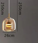 DecorBites™ Glass Pendant Lights for Bedroom Living Dinning Room Style Fixtures