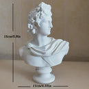 DecorBites™ David Statue Head Sculpture Mini Gypsum Resin Art Craft Home Decor