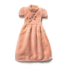 DecorBites™ Coral Fleece Cheongsam Hand Towel: Soft, Absorbent, Quick-Drying For Household & Wall Mount