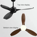 DecorBites™ 52" Black Ceiling Fan Light with Remote Control for Living Room, Restaurant, and Household