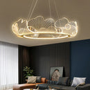 DecorBites™ Ginkgo Gold Acrylic LED Pendant Light - Modern Minimalism Chandelier