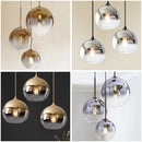 DecorBites™ Gradient Glass Chandelier: Modern Nordic Living Room Lighting for Bedroom or Restaurant