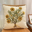 Embroidered Geometric Cushion Cover
