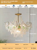 DecorBites™ Glass Dining Room Chandelier: Retro French Style for Living & Master Bedroom