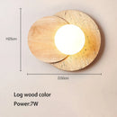 DecorBites™ Cream Style LED Wall Lamp for Bedroom, Soft Light Wood Stone Design
