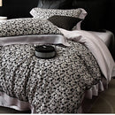 DecorBites™ Flowers Plant Print Bedding Set: Luxe Lyocell Cotton Soft Silky Cool Duvet Cover Set