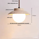Modern concrete and glass led pendant light dining room