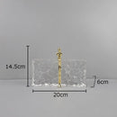 DecorBites™ Golden Thinker Ice Crystal Sculpture: Abstract Figure on Crystal Base