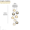 DecorBites™ Crystal LED Chandelier for Home Decoration and Modern Lighting