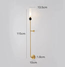 DecorBites™ Copper Wall Lamp: Modern Nordic Marble Pendant Light for Living Room & Bedroom