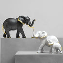 DecorBites™ Elephant Resin Figurine: Interior Lucky Ornament for Home Decor