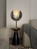 DecorBites™ Glass Gold Table Lamp: Luxury Designer Desk Light for Elegant Living Spaces