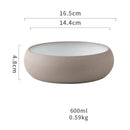 DecorBites™ Japanese Ceramic Round Bowl - Restaurant Tableware and Household Snack Fruit Dessert Bowl