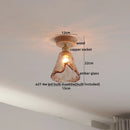 DecorBites™ Copper Wood LED Ceiling Lamp Ceramic Modern Ceiling Lights for Home Decor