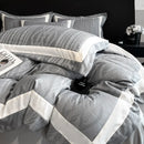 DecorBites™ Cotton Jacquard Duvet Cover Set for Queen Double Bed - High End & Cozy