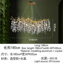 DecorBites™ Golden Crystal Tree Ceiling Chandelier, Luxury Aluminum Art Fixture