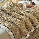 DecorBites™ Cozy Coral Fleece Bed Blanket - Soft, Warm, & Comfortable for Autumn/Winter