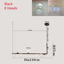 DecorBites™ Double Glass Lampshade Chandelier with LED Suspension – Stylish Ceiling Fixture for Dining Room