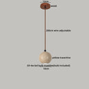DecorBites™ Japanese Style LED Pendant Lights Wood Canopy Cement Lampshade