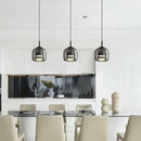DecorBites™ Glass Bowl Chandelier: Modern Nordic LED Smoke Hanging Lamp for Dining Room, Bar - Indoor Decor Lighting