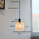 DecorBites™ Amber Glass LED Pendant Light - Modern Nordic Design with Iron Base