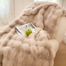 DecorBites™ Gradient Pink Double Layer Faux Fur Winter Blanket