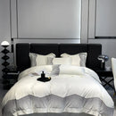 DecorBites™ 1000TC Cotton Embroidery Luxury Bedding Set in Blue White Champagne
