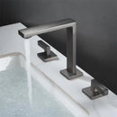 DecorBites™ Brushed Gold Basin Faucet: Brass Antique Sink Faucet, 3 Hole Waterfall Bathroom Tap