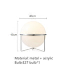 DecorBites™ LED Floor Lamp Chrome Metal Living Room Floor Light White Acrylic Ball