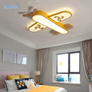 DecorBites™ Kids Airplane Pendant Lights Wood Metal Sconces Nursery School LED
